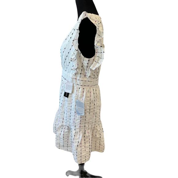 New ~ DONNA MORGAN ~ Ruffled Sleeves Rosalind Mini Dress Size 12 - Picture 5 of 8